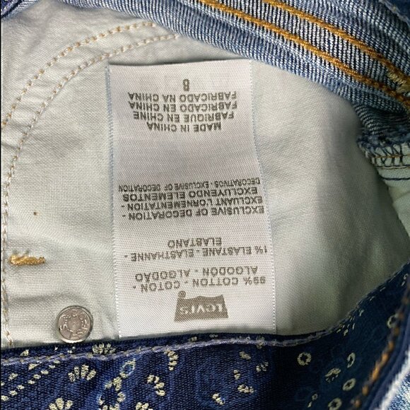 Levis Custom Printed Cuffed Denim Shorts - Picture 4 of 4